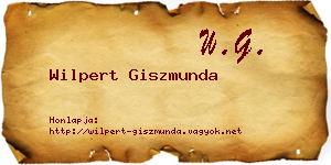 Wilpert Giszmunda névjegykártya